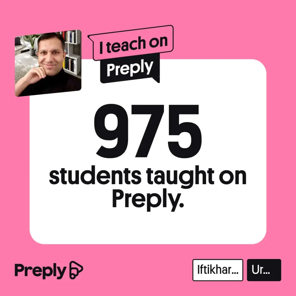 Iftikhar Student taught on Preply
