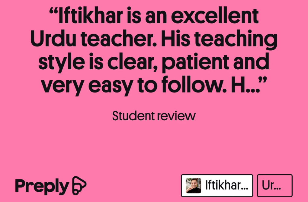 Iftikhar Student Review